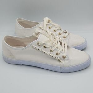 Jack Rogers Sneakers Women’s 9.5 Off White Low Top Lace Up Casual Comfort Shoes